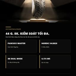 ATK PHANTOM ULTIMATE – Chuột Gaming Wireless 8K PAW3955 Master Siêu Nhẹ 44g 7