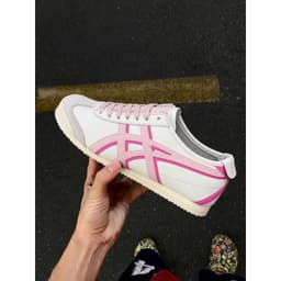 [ BIG SALE ] Giày_Tiger 66 màu kem phối sọc hồng hai lớp siêu xinh cho nữ 8