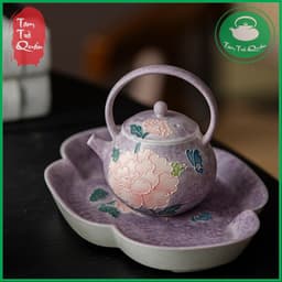 Ấm trà sử Tử yên mẫu đơn 100ml kèm 2 chén 4