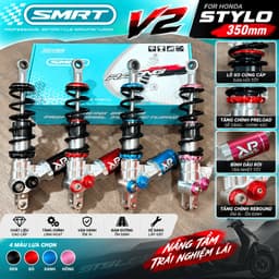 Phuộc SMRT V2 Cho Honda Stylo 350mm – Phuộc Sau Bình Dầu Tăng Chỉnh Preload Rebound 1
