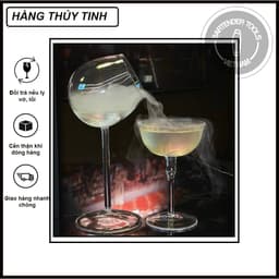 Ly thủy tinh tạo suối khói chảy xuống decor cocktail BG181 1