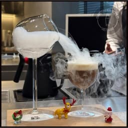 Ly thủy tinh tạo suối khói chảy xuống decor cocktail BG181 4