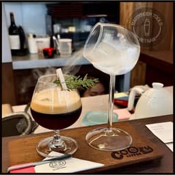 Ly thủy tinh tạo suối khói chảy xuống decor cocktail BG181 2