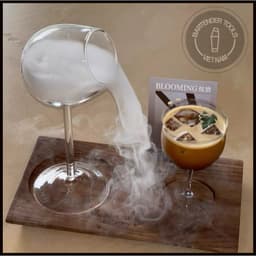 Ly thủy tinh tạo suối khói chảy xuống decor cocktail BG181 3