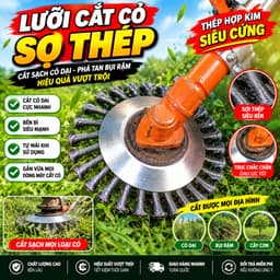 Lưỡi Cắt Cỏ 3 Cánh Siêu Bén Răng Cưa Tự Mài Thép Hợp Kim Cao Cấp Cắt Cỏ Nhanh Gọn 5