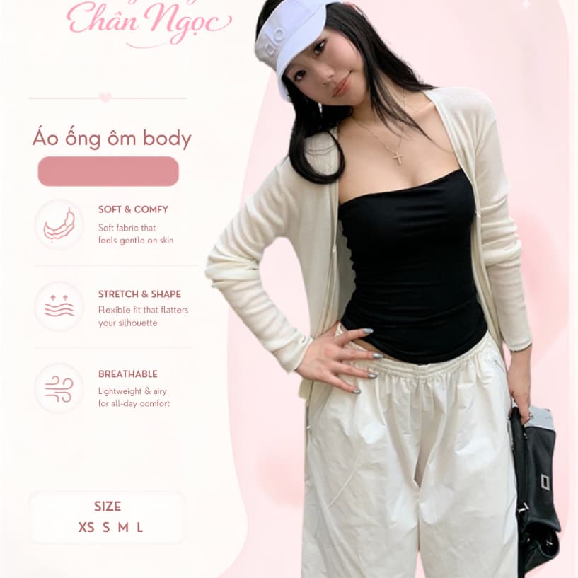 Áo ống ôm body, Áo quây đa dạng màu vải thun mịn co dãn tốt tôn dáng - A01