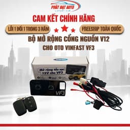 Bộ mở rộng cổng nguồn 12V cho xe ô tô VinFast VF3 - Tẩu sạc đa năng Thiết kế form zin - PhatDatAutoCar 1