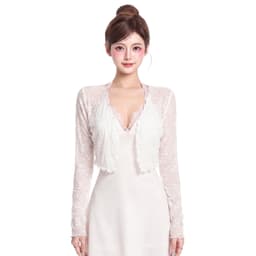 Áo Khoác Cardigan PINKSTORE29 Kiểu Ren Hoa Nổi Nhẹ Nhàng Xinh Xắn A5941 4