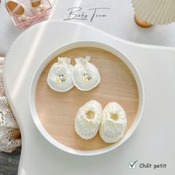 Combo 3-5 Set Bao Tay Bao Chân Bo Chun Embes Baby Toom Vải Petit Pastel Mềm Mại Cho Bé Sơ Sinh 8