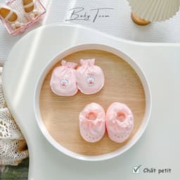 Combo 3-5 Set Bao Tay Bao Chân Bo Chun Embes Baby Toom Vải Petit Pastel Mềm Mại Cho Bé Sơ Sinh 5