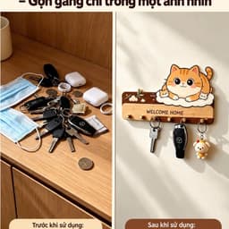 🐱 MÓC TREO CHÌA KHÓA HÌNH THÚ CƯNG – XINH XẮN, TIỆN DỤNG 🏡✨ A2TI6 3