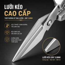 Kéo Cắt Gà Thịt Nhà Bếp Hình Thoi K6 và Kéo Nhật KAPUSI SK-5. LMS 4
