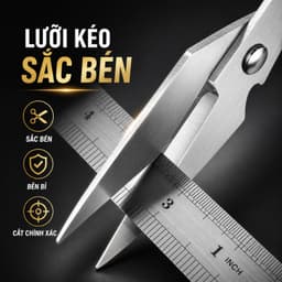 Kéo Cắt Gà Thịt Nhà Bếp Hình Thoi K6 và Kéo Nhật KAPUSI SK-5. LMS 6