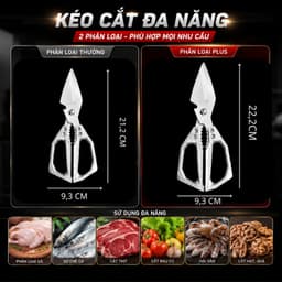Kéo Cắt Gà Thịt Nhà Bếp Hình Thoi K6 và Kéo Nhật KAPUSI SK-5. LMS 7