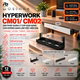 Khay Đi Dây Kẹp Bàn HyperWork CM01 / CM02 / CM03 Chính Hãng – Quản Lý Dây Điện Gọn Gàng 1