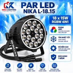 Đèn Par LED NIKA L-18.15W Full viền RGBW 4in1 Full Màu DMX512 Dùng Cho Sân Khấu Sự Kiện, Led viền 1