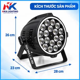 Đèn Par LED NIKA L-18.15W Full viền RGBW 4in1 Full Màu DMX512 Dùng Cho Sân Khấu Sự Kiện, Led viền 3