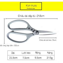 Kéo Cắt Gà Thịt Nhà Bếp Hình Thoi K6 và Kéo Nhật KAPUSI SK-5. LMS 9