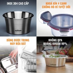 NEW- HỘP INOX CUITISAN-EC7-SS357S 7