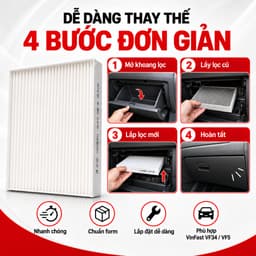 Màng Lọc Điều Hoà Ô Tô VinFast VF34 VF5, Màng Lọc Điều Hoà VinFast Thay Thế Mã BIN20050001 3