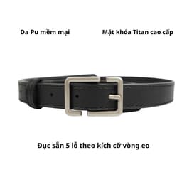 Thắt lưng nam nữ bản nhỏ 2,5cm và 3cm, thắt lưng khóa vuông chất liệu Titan cao cấp ST 2