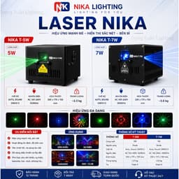 Đèn Laser 5W - 7W NIKA Chiếu Hiệu Ứng Ánh Sáng Dùng Cho Sân Khấu Sự Kiện Nhà Rạp Chuyên Nghiệp 6