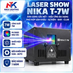 Đèn Laser 5W - 7W NIKA Chiếu Hiệu Ứng Ánh Sáng Dùng Cho Sân Khấu Sự Kiện Nhà Rạp Chuyên Nghiệp 1