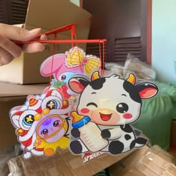 SỈ 20 - 40 Cái Đèn Lồng Trung Thu 2 Mảnh Mini Kèm Cây Và Đèn Led Nhiều Hình Dễ Thương Sắc Nét ( MIX MẪU) VT86 Chưa Lắp 5