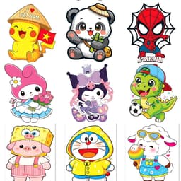 SỈ 20 - 40 Cái Đèn Lồng Trung Thu 2 Mảnh Mini Kèm Cây Và Đèn Led Nhiều Hình Dễ Thương Sắc Nét ( MIX MẪU) VT86 Chưa Lắp 9