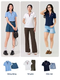 Áo Polo Nữ Yody Bo Phối Màu Cổ V Slim Thấm Hút Mềm Mại WAPO26A029 6