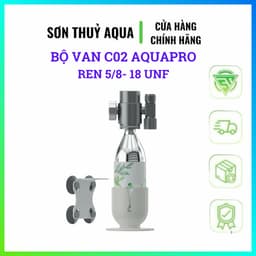 Vỏ bình C02, CO2 3/8-24UNF - 5/8-18UNF AQUAPRO Đế Hợp Kim Nhôm – Van Điều Áp CO₂ Thủy Sinh Kèm Ống Cao Áp 4