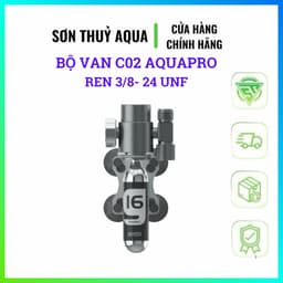 Vỏ bình C02, CO2 3/8-24UNF - 5/8-18UNF AQUAPRO Đế Hợp Kim Nhôm – Van Điều Áp CO₂ Thủy Sinh Kèm Ống Cao Áp 3