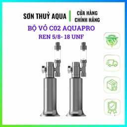 Vỏ bình C02, CO2 3/8-24UNF - 5/8-18UNF AQUAPRO Đế Hợp Kim Nhôm – Van Điều Áp CO₂ Thủy Sinh Kèm Ống Cao Áp 2