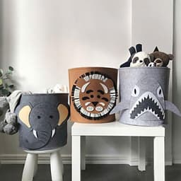 Giỏ đựng đồ bằng nỉ phong cách Hàn Quốc có thể giặt, giỏ họa tiết để đựng quần áo bẩn đồ chơi cho bé 7