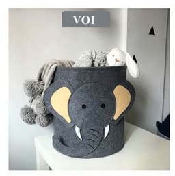 Giỏ đựng đồ bằng nỉ phong cách Hàn Quốc có thể giặt, giỏ họa tiết để đựng quần áo bẩn đồ chơi cho bé 2