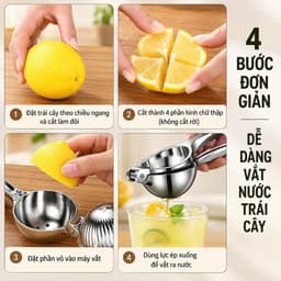 Kẹp Vắt Chanh Inox Cầm Tay, Dụng Cụ Ép Chanh Cam Nhà Bếp994 4