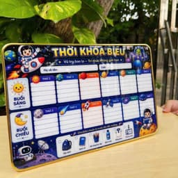 [ RẺ VÔ ĐỊCH ]Bảng Thời Khóa Biểu Tráng Gương Để Bàn (TẶNG BÚT VIẾT XÓA), Kích Thước 20x30cm, Bền Đẹp, Chống Nước, Dễ Lau Chùi 3