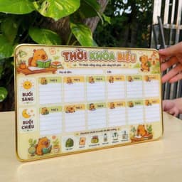 [ RẺ VÔ ĐỊCH ]Bảng Thời Khóa Biểu Tráng Gương Để Bàn (TẶNG BÚT VIẾT XÓA), Kích Thước 20x30cm, Bền Đẹp, Chống Nước, Dễ Lau Chùi 4
