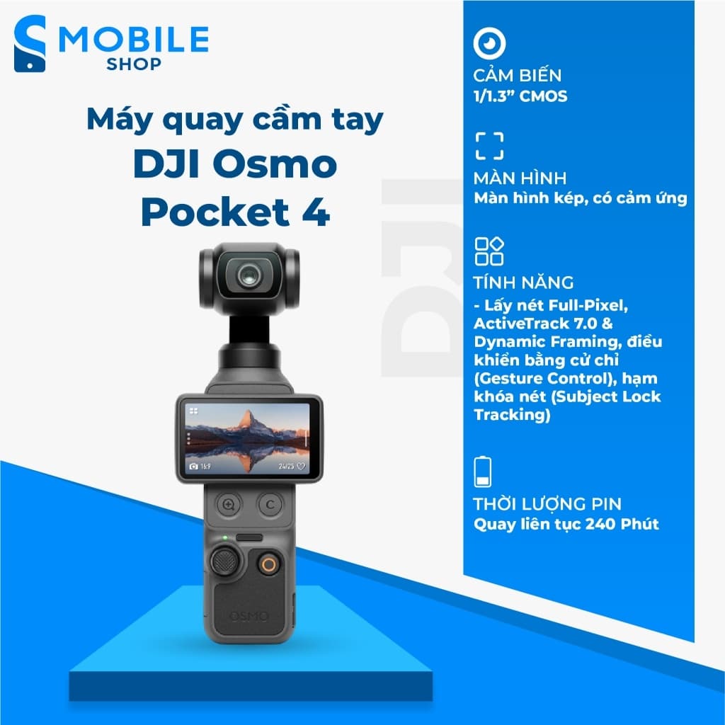Máy quay cầm tay DJI Osmo Pocket 4 Creator Combo Chính Hãng