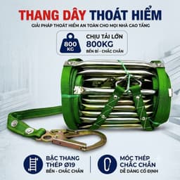 Thang cứu hỏa PCCC 800kg, thang thoát hiểm cao 5m-20m cho nhà cao tầng. 5