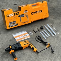Máy khoan bê tông 850W COOFIX CF-RH008-S, có 3 chức năng, tặng 5 mũi khoan đục và đầu kẹp chuyển đổi 13ly 2