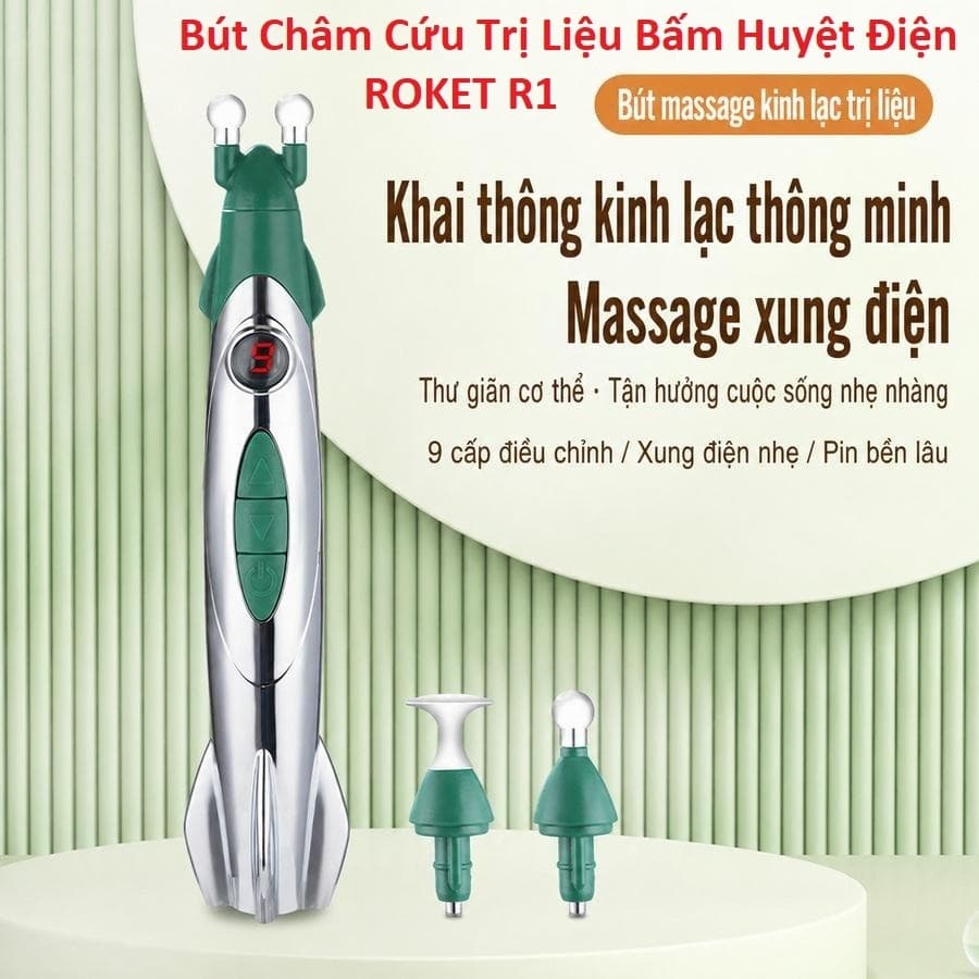 Bút Châm Cứu Trị Liệu Bấm Huyệt Điện ROKET R1 và DF-618, W-912. LMS