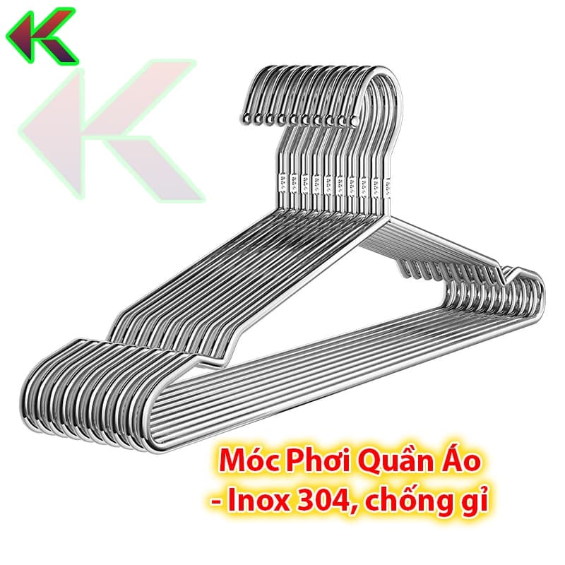 Móc Phơi Đồ, Treo Quần Áo Chắc Chắn, Chịu Lực Tốt - Inox 304, Chống Gỉ, Không Cong Không Gãy