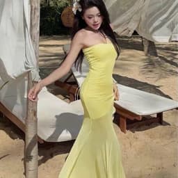 Đầm Ống Đuôi Cá Xuyên Thấu Dáng Maxi Dài Mặc Đi Du Lịch, Dạo Phố For Summer 8