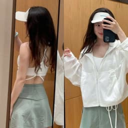 [Loại Đẹp] Áo Khoác Gió Nữ  2 Lớp Thể Thao Có Mũ, Chống Nước Kháng Nắng Tập Gym Chạy Bộ Dây Rút Gấu Size M L XL 8