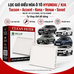 Lọc gió điều hòa Hyundai Tucson , Accent , Kona , Venue , Sonet Mã SP: 97133-D1000 / 97133-D3000 1