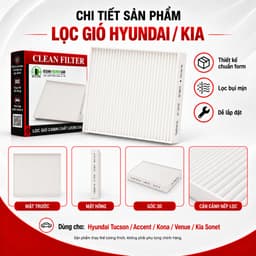 Lọc gió điều hòa Hyundai Tucson , Accent , Kona , Venue , Sonet Mã SP: 97133-D1000 / 97133-D3000 9