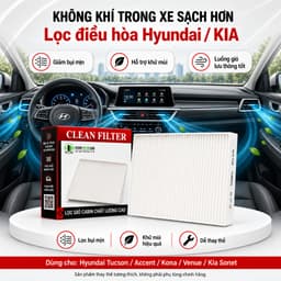 Lọc gió điều hòa Hyundai Tucson , Accent , Kona , Venue , Sonet Mã SP: 97133-D1000 / 97133-D3000 6