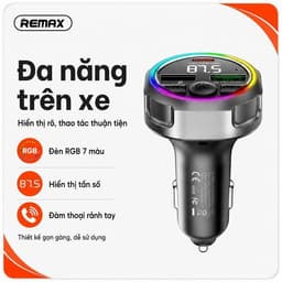 Cốc/ Củ sạc xe ô tô Bluetooth 48W Remax CC02 và 30W Xe Ô TÔ Remax RCC359 Có Quai Xách 6