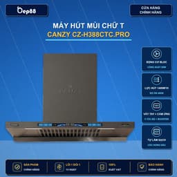 Máy hút mùi Canzy CZ-H388CTC.PRO Model 2026, Tự động làm sạch, CZ H388CTC PRO Lực hút 1400 m3/h. 1